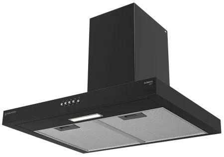 Вытяжка кухонная MEFERI SLIMBOX60BK LIGHT, 60 см, купольная, черная, производительность 650 м3/ч, 3 скорости, низкий уровень шума, режимы отвод и рециркуляция, гарантия 3 года