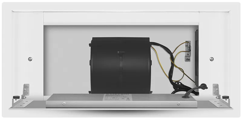 Вытяжка кухонная MEFERI SMARTBOX60WH GLASS COMFORT, 60 см, встраиваемая, белая, стекло, производительность 950 м3/ч, 3 скорости, низкий уровень шума, режимы отвод и рециркуляция, гарантия 3 года