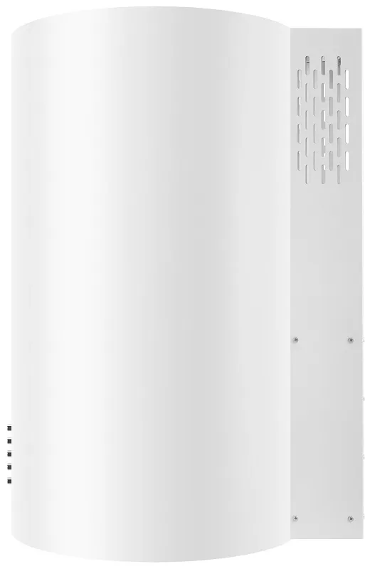 Вытяжка кухонная цилиндрическая настенная MEFERI TUBE40WH POWER, 40 см, белая, производительность 850 м3/ч, 3 скорости, низкий уровень шума, режимы отвод и рециркуляция, гарантия 3 года
