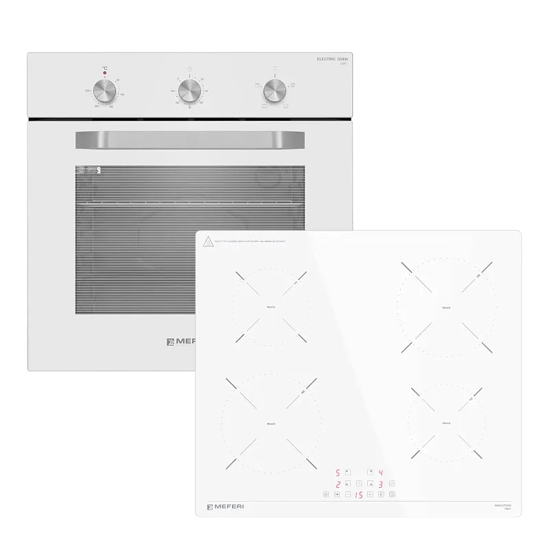 Комплект встраиваемой техники 60см белый MEFERI MS60WH23 - изображение komplekt_vstraivaemoy_tekhniki_meferi_60sm_belyy_ms60wh23  