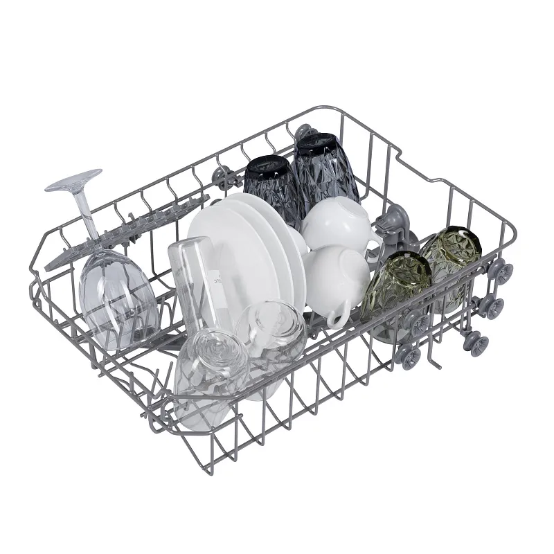Посудомоечная машина узкая встраиваемая MEFERI MDW4562 LIGHT, 45 см, 9 комплектов посуды, 6 программ, 2 корзины, половинная загрузка, отсрочка, таймер, защита от протечек