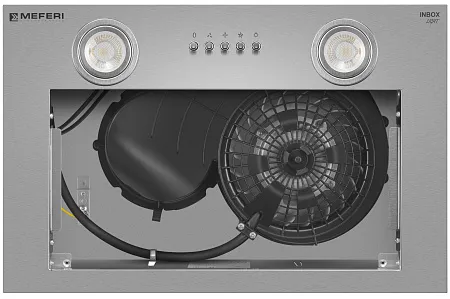 Вытяжка кухонная MEFERI INBOX45IX LIGHT, 45 см, встраиваемая, серая, производительность 650 м3/ч, 3 скорости, низкий уровень шума, режимы отвод и рециркуляция, гарантия 3 года Вытяжка кухонная MEFERI INBOX45IX LIGHT, 45 см, встраиваемая, серая, производительность 650 м3/ч, 3 скорости, низкий уровень шума, режимы отвод и рециркуляция, гарантия 3 года