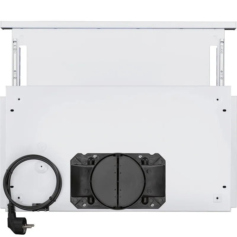 Вытяжка телескопическая кухонная MEFERI SLIDEBOX60WH GLASS ULTRA, 60 см, белая, стекло, производительность 850 м3/ч, 2 скорости, низкий уровень шума, режимы отвод и рециркуляция, гарантия 3 года