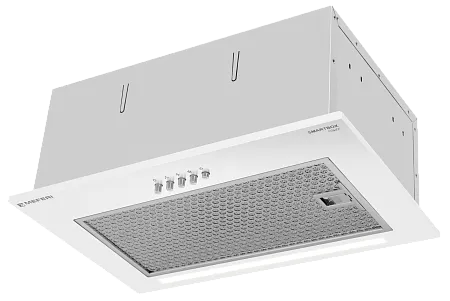 Вытяжка кухонная MEFERI SMARTBOX45WH POWER, 45 см, встраиваемая, белая, производительность 900 м3/ч, 3 скорости, низкий уровень шума, режимы отвод и рециркуляция, гарантия 3 года