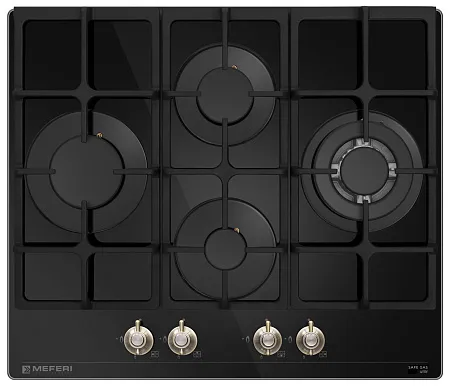Варочная панель газовая MEFERI MGH604BK GLASS RETRO Варочная панель газовая MEFERI MGH604BK GLASS RETRO