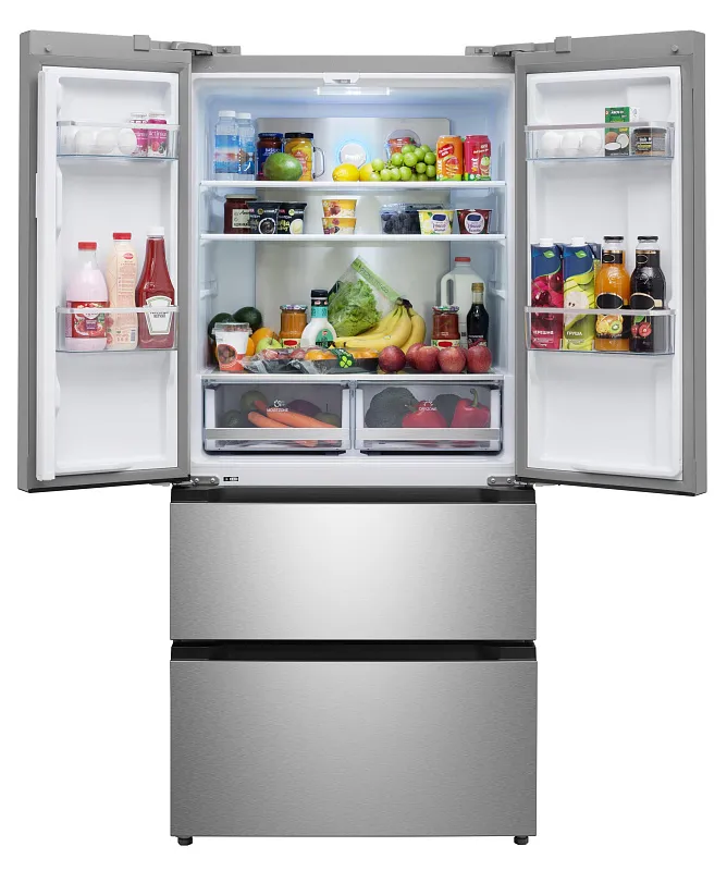 Холодильник отдельностоящий, с инвертором MEFERI MFR83IX TOTAL NO FROST FRENCH DOOR COMFORT, двухкамерный, с зоной свежести, с льдогенератором