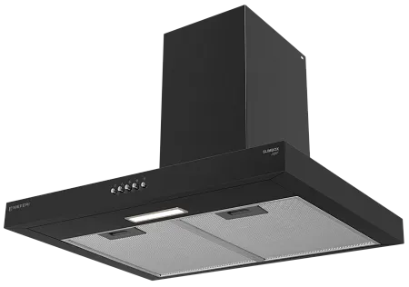 Вытяжка кухонная MEFERI SLIMBOX60BK LIGHT, 60 см, купольная, черная, производительность 650 м3/ч, 3 скорости, низкий уровень шума, режимы отвод и рециркуляция, гарантия 3 года