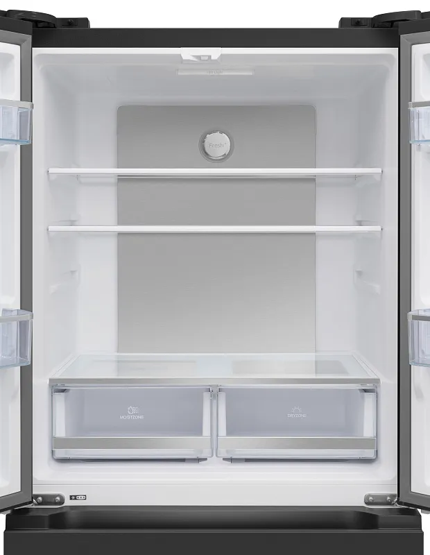 Холодильник отдельностоящий, с инвертором MEFERI MFR83BLACK IX TOTAL NO FROST FRENCH DOOR COMFORT, двухкамерный, с зоной свежести, с льдогенератором