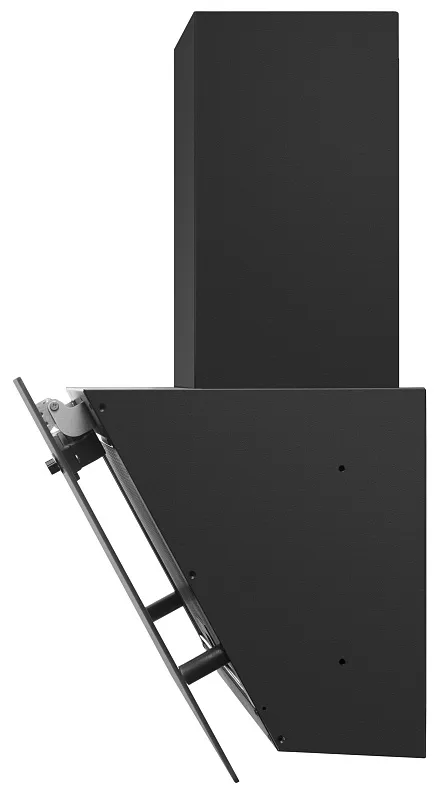 Вытяжка кухонная MEFERI AIRBOX45BK LIGHT, 45 см, наклонная, черная, стекло, производительность 650 м3/ч, 3 скорости, низкий уровень шума, режимы отвод и рециркуляция, гарантия 3 года