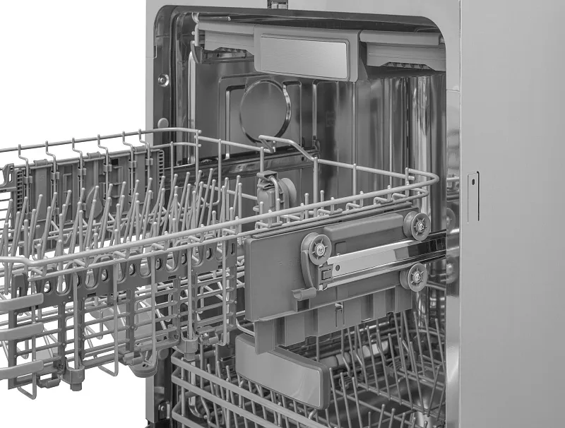 Посудомоечная машина встраиваемая с инвертором MEFERI MDW6093 LUXE 60 см, 16 комплектов посуды, 6 программ, автооткрывание, аквастоп, луч на полу, внутренняя подсветка, половинная загрузка, отсрочка