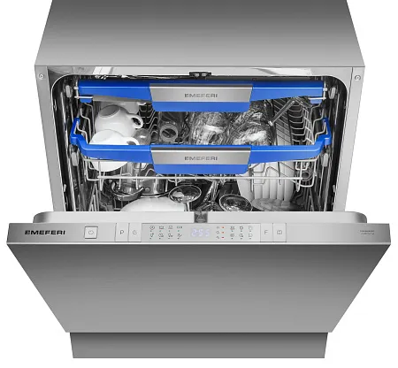 Посудомоечная машина встраиваемая с инвертором MEFERI MDW6083 COMFORT PLUS, 60 см, 14 комплектов посуды, с автооткрыванием, с аквастопом, луч на полу, внутренняя подсветка, половинная загрузка, отсрочка Посудомоечная машина встраиваемая с инвертором MEFERI MDW6083 COMFORT PLUS, 60 см, 14 комплектов посуды, с автооткрыванием, с аквастопом, луч на полу, внутренняя подсветка, половинная загрузка, отсрочка