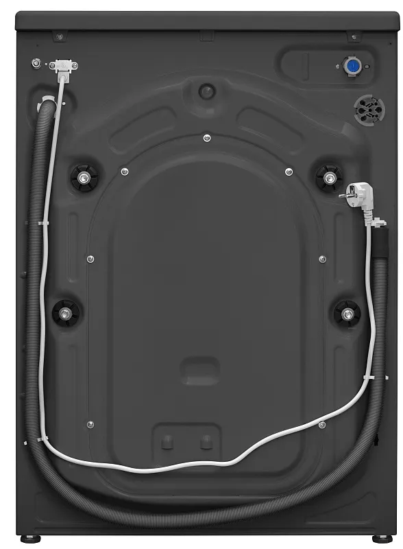 Стиральная машина с инвертором и паром MEFERI MFW101216GR COMFORT отдельностоящая серая, загрузка 10 кг, с возможностью установки в колонну, с сенсорным управлением