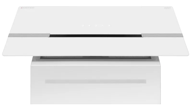 Вытяжка кухонная MEFERI AIRBOX60WH COMFORT PLUS, 60 см, наклонная, белая, стекло, производительность 1200 м3/ч, 3 скорости, низкий уровень шума, режимы отвод и рециркуляция, гарантия 3 года