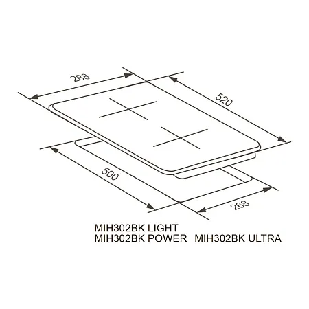 Варочная панель индукционная MEFERI MIH302BK LIGHT Варочная панель индукционная MEFERI MIH302BK LIGHT