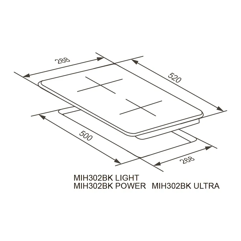 Варочная панель индукционная MEFERI MIH302BK LIGHT
