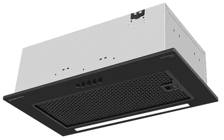 Вытяжка кухонная MEFERI SMARTBOX52BK POWER, 52 см, встраиваемая, черная, производительность 900 м3/ч, 3 скорости, низкий уровень шума, режимы отвод и рециркуляция, гарантия 3 года
