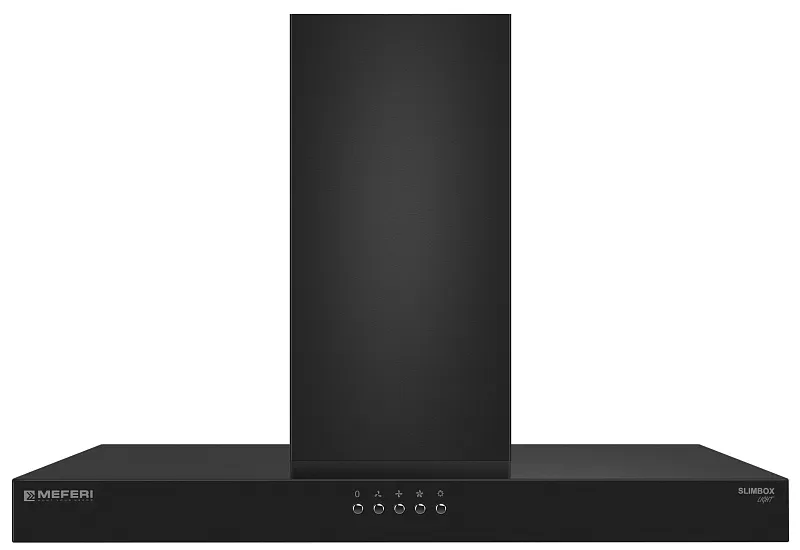 Вытяжка кухонная MEFERI SLIMBOX60BK LIGHT, 60 см, купольная, черная, производительность 650 м3/ч, 3 скорости, низкий уровень шума, режимы отвод и рециркуляция, гарантия 3 года