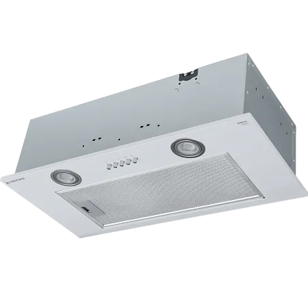 Вытяжка кухонная MEFERI INBOX60WH POWER, 60 см, встраиваемая, белая, производительность 900 м3/ч, 3 скорости, низкий уровень шума, режимы отвод и рециркуляция, гарантия 3 года