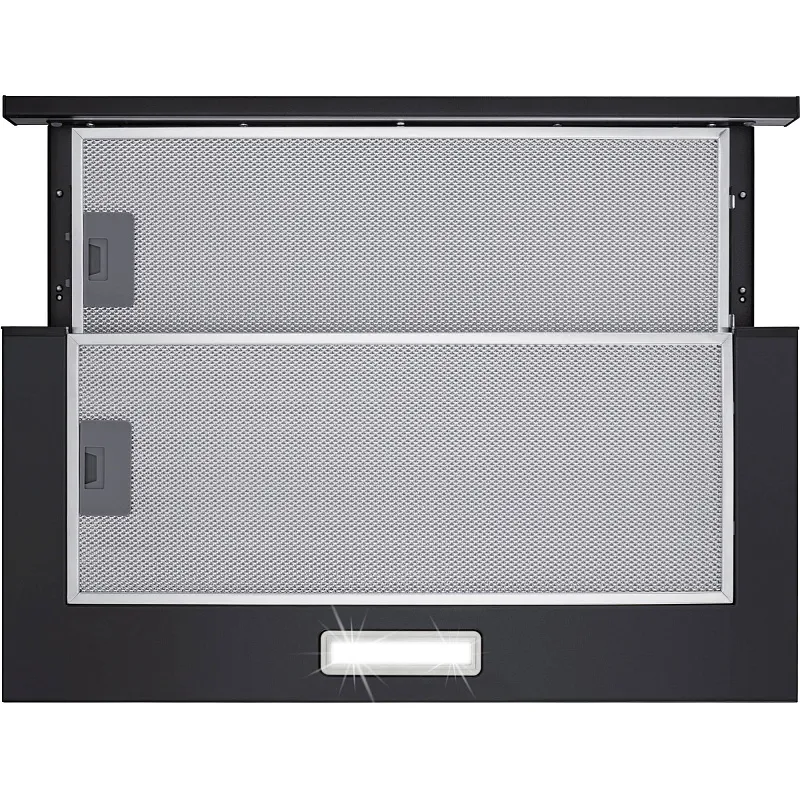 Вытяжка телескопическая кухонная MEFERI SLIDEBOX60BK LIGHT, 60 см, черный, производительность 650 м3/ч, 2 скорости, низкий уровень шума, режимы отвод и рециркуляция, гарантия 3 года