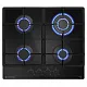 Варочная панель газовая MEFERI MGH604BK GLASS POWER Варочная панель газовая MEFERI MGH604BK GLASS POWER