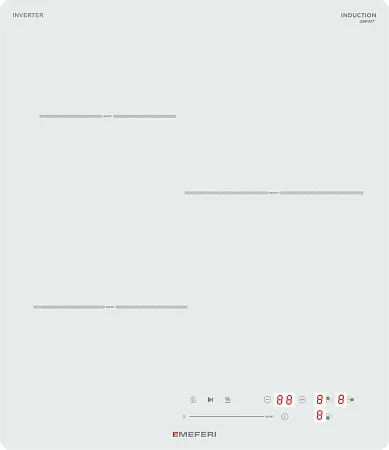 Варочная панель индукционная с инвертором MEFERI MIH453WH COMFORT