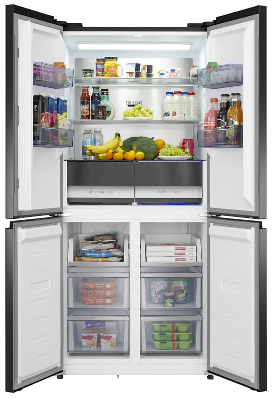 Холодильник отдельностоящий с инвертором MEFERI MFR83BLACK IX TOTAL NO FROST CROSS DOOR COMFORT