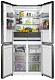 Холодильник отдельностоящий с инвертором MEFERI MFR83BLACK IX TOTAL NO FROST CROSS DOOR COMFORT