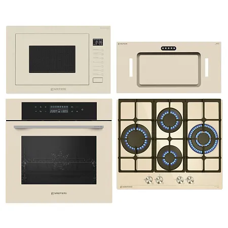 Комплект встраиваемой техники MEFERI 60см бежевый MS60BG43 Комплект встраиваемой техники MEFERI 60см бежевый MS60BG43