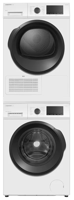Колонна из стиральной и сушильной машин белая MEFERI MS10WH80 ULTRA