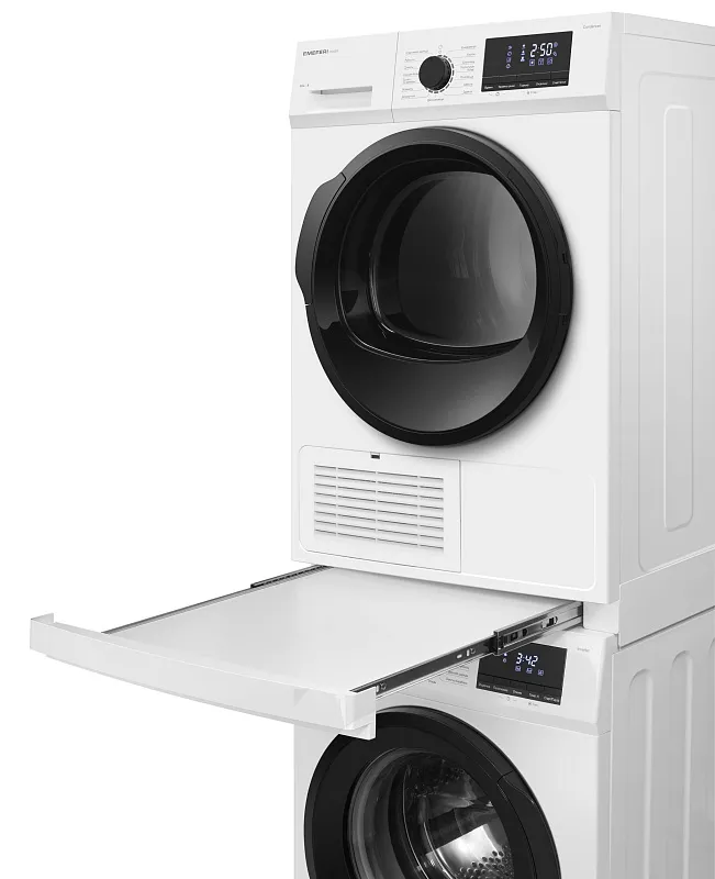 Колонна из стиральной и сушильной машин белая MEFERI MS10WH80 ULTRA