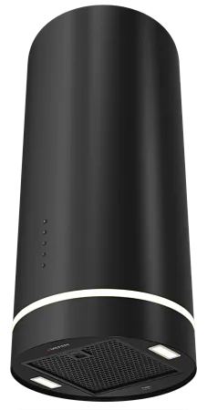 Вытяжка кухонная цилиндрическая настенная MEFERI TUBE35BK COMFORT, 35 см, черная, производительность 1200 м3/ч, 3 скорости, низкий уровень шума, режимы отвод и рециркуляция, гарантия 3 года