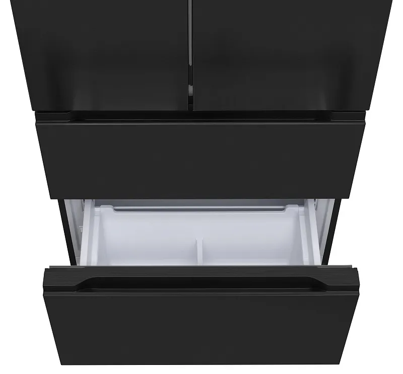 Холодильник отдельностоящий, с инвертором MEFERI MFR83BLACK IX TOTAL NO FROST FRENCH DOOR COMFORT, двухкамерный, с зоной свежести, с льдогенератором