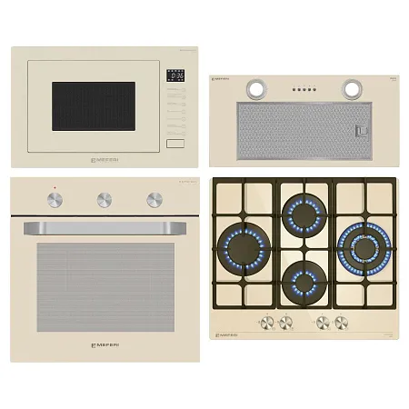 Комплект встраиваемой техники MEFERI 60см бежевый MS60BG42 Комплект встраиваемой техники MEFERI 60см бежевый MS60BG42