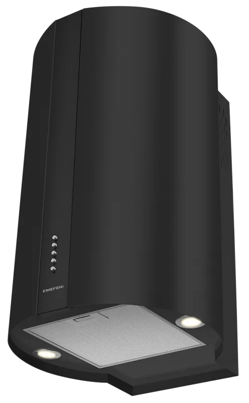 Вытяжка кухонная цилиндрическая настенная MEFERI TUBE40BK POWER, 40 см, черная, производительность 850 м3/ч, 3 скорости, низкий уровень шума, режимы отвод и рециркуляция, гарантия 3 года - изображение vytyazhka_tsilindricheskaya_pristennaya_tube40bk_power  