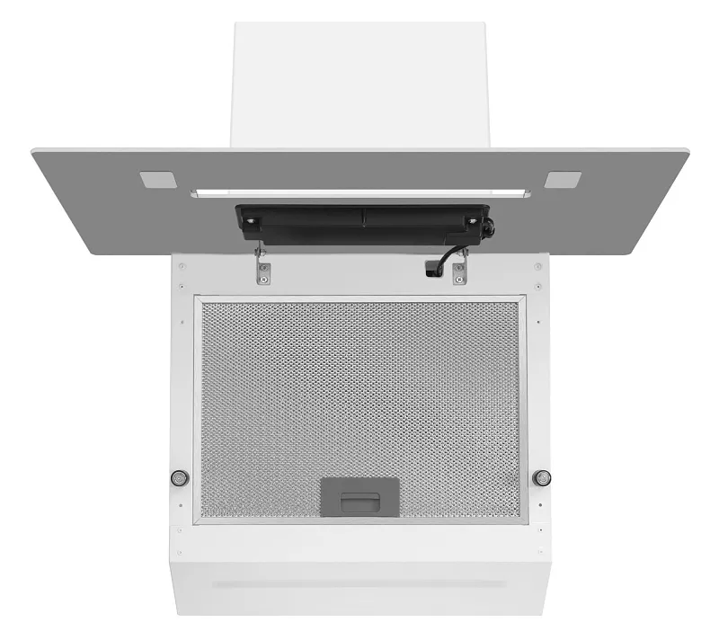 Вытяжка кухонная MEFERI AIRBOX60WH COMFORT PLUS, 60 см, наклонная, белая, стекло, производительность 1200 м3/ч, 3 скорости, низкий уровень шума, режимы отвод и рециркуляция, гарантия 3 года