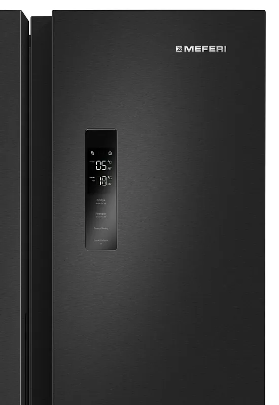 Холодильник отдельностоящий с инвертором MEFERI MFR83BLACK IX TOTAL NO FROST SIDE BY SIDE COMFORT
