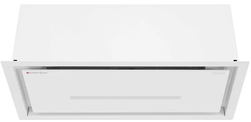 Вытяжка кухонная MEFERI SMARTBOX60WH GLASS COMFORT, 60 см, встраиваемая, белая, стекло, производительность 950 м3/ч, 3 скорости, низкий уровень шума, режимы отвод и рециркуляция, гарантия 3 года