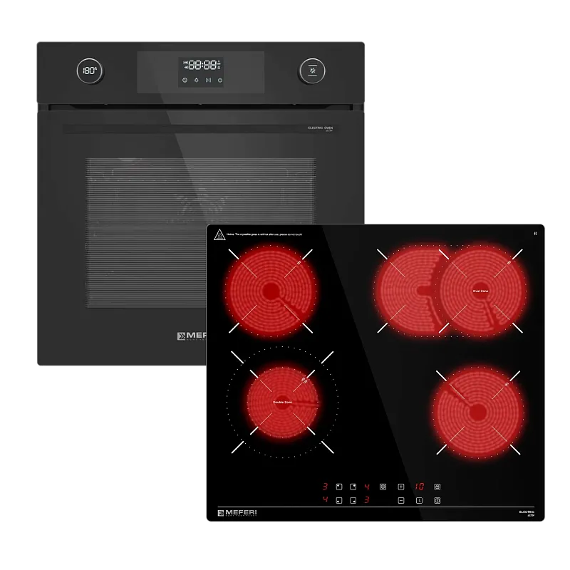 Комплект встраиваемой техники 60см черный MEFERI MS60BK22 - изображение komplekt_vstraivaemoy_tekhniki_meferi_60sm_chernyy_ms60bk22  