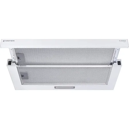 Вытяжка телескопическая кухонная MEFERI SLIDEBOX60WH LIGHT, 60 см, белая, производительность 650 м3/ч, 2 скорости, низкий уровень шума, режимы отвод и рециркуляция, гарантия 3 года Вытяжка телескопическая кухонная MEFERI SLIDEBOX60WH LIGHT, 60 см, белая, производительность 650 м3/ч, 2 скорости, низкий уровень шума, режимы отвод и рециркуляция, гарантия 3 года