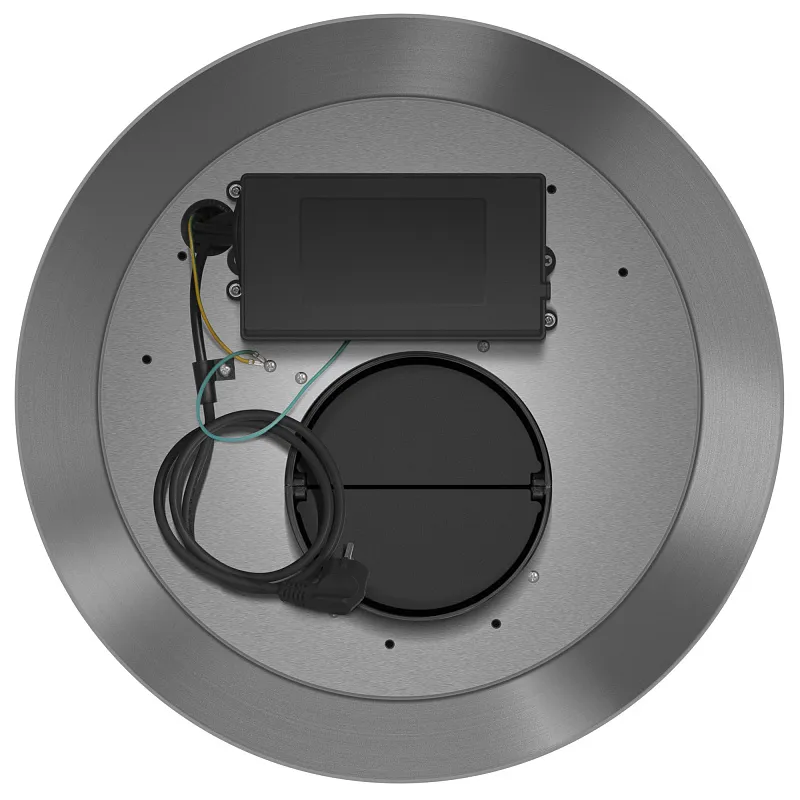 Вытяжка кухонная цилиндрическая островная MEFERI TUBE35IX ISLA ULTRA, 35 см, серая, производительность 1200 м3/ч, 3 скорости, низкий уровень шума, режимы отвод и рециркуляция, гарантия 3 года