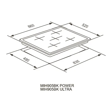 Варочная панель индукционная MEFERI MIH905BK POWER Варочная панель индукционная MEFERI MIH905BK POWER