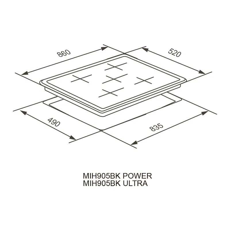 Варочная панель индукционная MEFERI MIH905BK POWER
