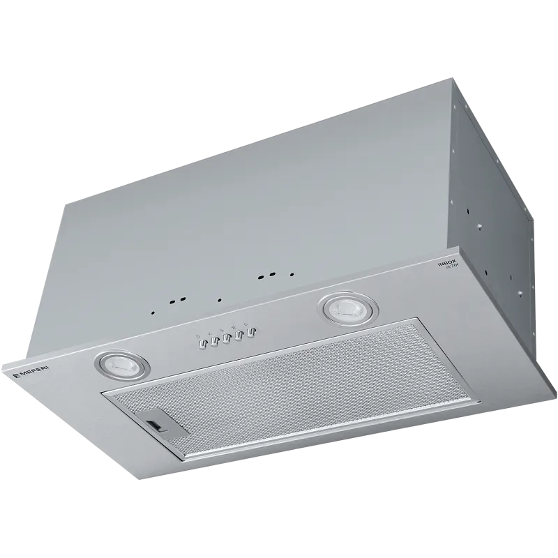 Вытяжка кухонная MEFERI INBOX60IX ULTRA, 60 см, встраиваемая, серая, производительность 1100 м3/ч, 3 скорости, низкий уровень шума, режимы отвод и рециркуляция, гарантия 3 года - изображение vytyazhka_polnovstraivaemaya_inbox60ix_ultra  