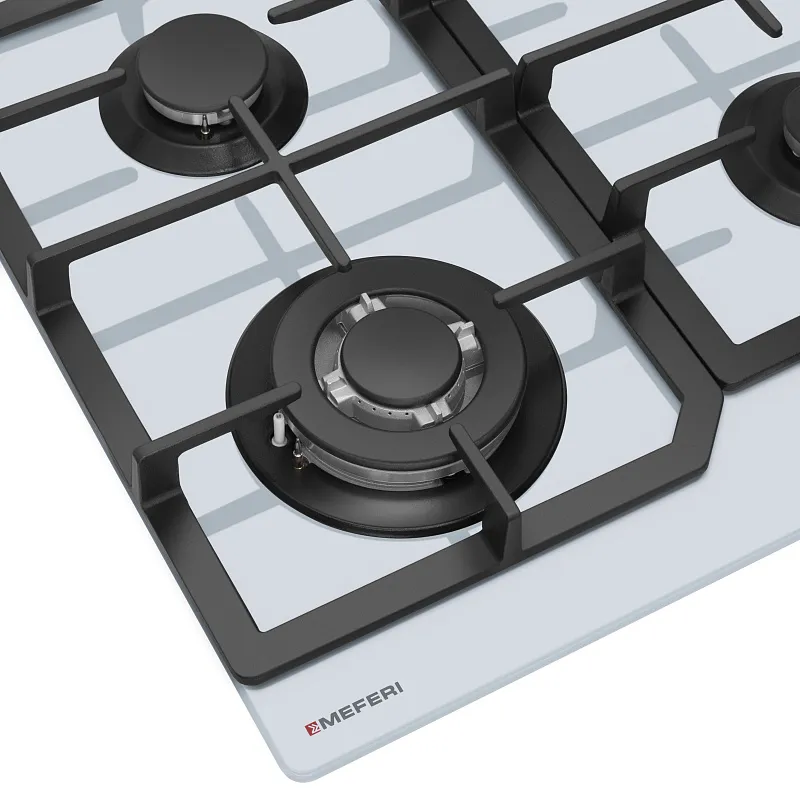 Варочная панель газовая MEFERI MGH604WH GLASS COMFORT