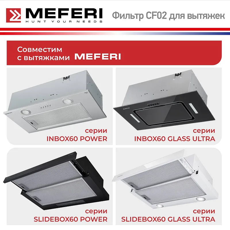 Фильтр угольный MEFERI CF02 (2 штуки в упаковке)