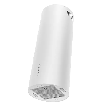 Вытяжка кухонная цилиндрическая островная MEFERI TUBE35WH ISLA ULTRA, 40 см, белая, производительность 1200 м3/ч, 3 скорости, низкий уровень шума, режимы отвод и рециркуляция, гарантия 3 года