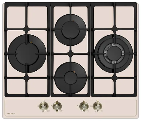 Варочная панель газовая MEFERI MGH604BG GLASS RETRO Варочная панель газовая MEFERI MGH604BG GLASS RETRO