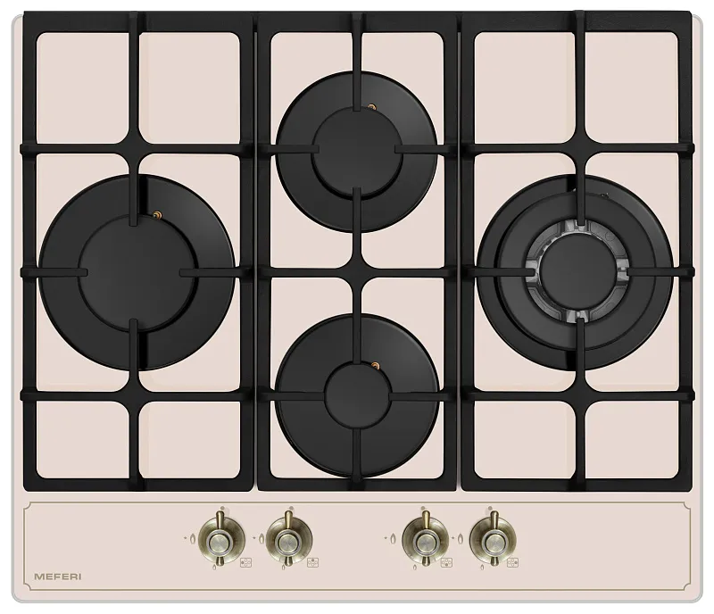 Варочная панель газовая MEFERI MGH604BG GLASS RETRO
