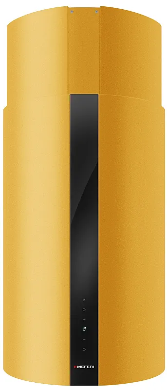 Вытяжка кухонная цилиндрическая настенная MEFERI TUBE40GOLD COMFORT PLUS, 40 см, золотая, производительность 1200 м3/ч, 5 скоростей, режимы отвод и рециркуляция, сенсорное управление, гарантия 3 года