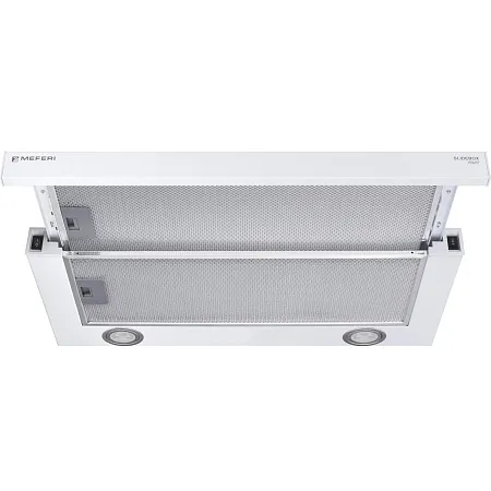 Вытяжка телескопическая кухонная MEFERI SLIDEBOX60WH POWER, 60 см, белая, производительность 850 м3/ч, 2 скорости, низкий уровень шума, режимы отвод и рециркуляция, гарантия 3 года Вытяжка телескопическая кухонная MEFERI SLIDEBOX60WH POWER, 60 см, белая, производительность 850 м3/ч, 2 скорости, низкий уровень шума, режимы отвод и рециркуляция, гарантия 3 года
